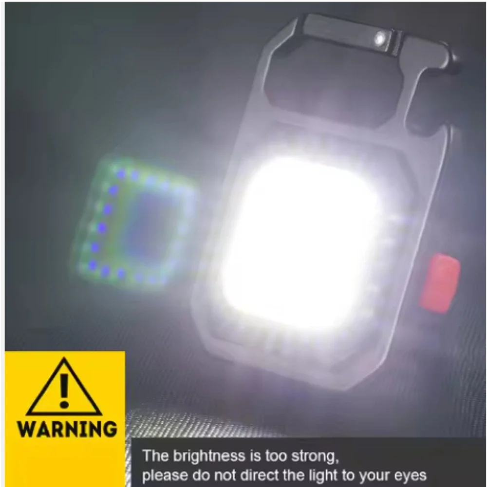 Rechargeable keychain bike & camp waterproof magnetic SUPER BRIGHT COB LED Light